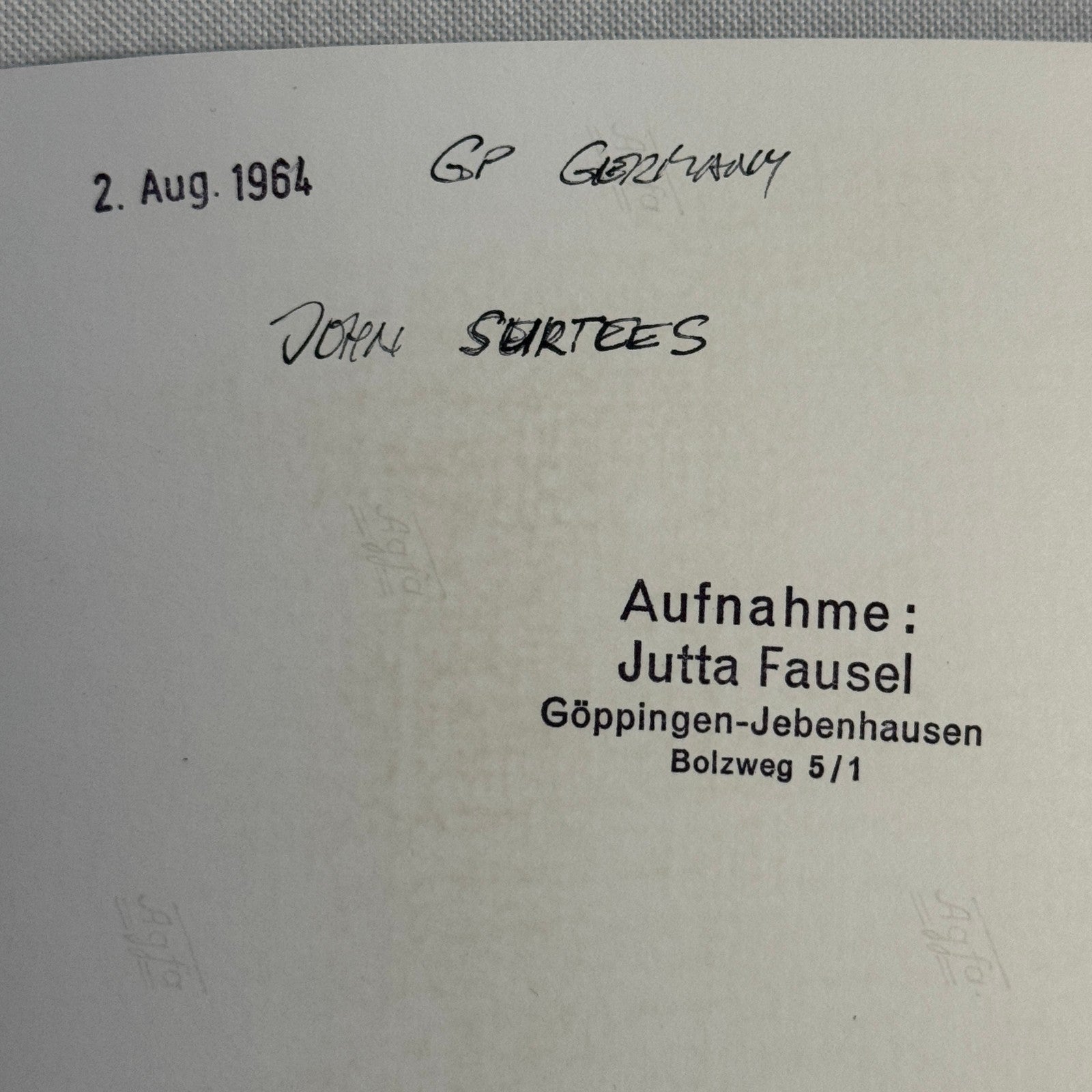 Vintage Racing Photo John Surtees 1964 German Grand Prix Race