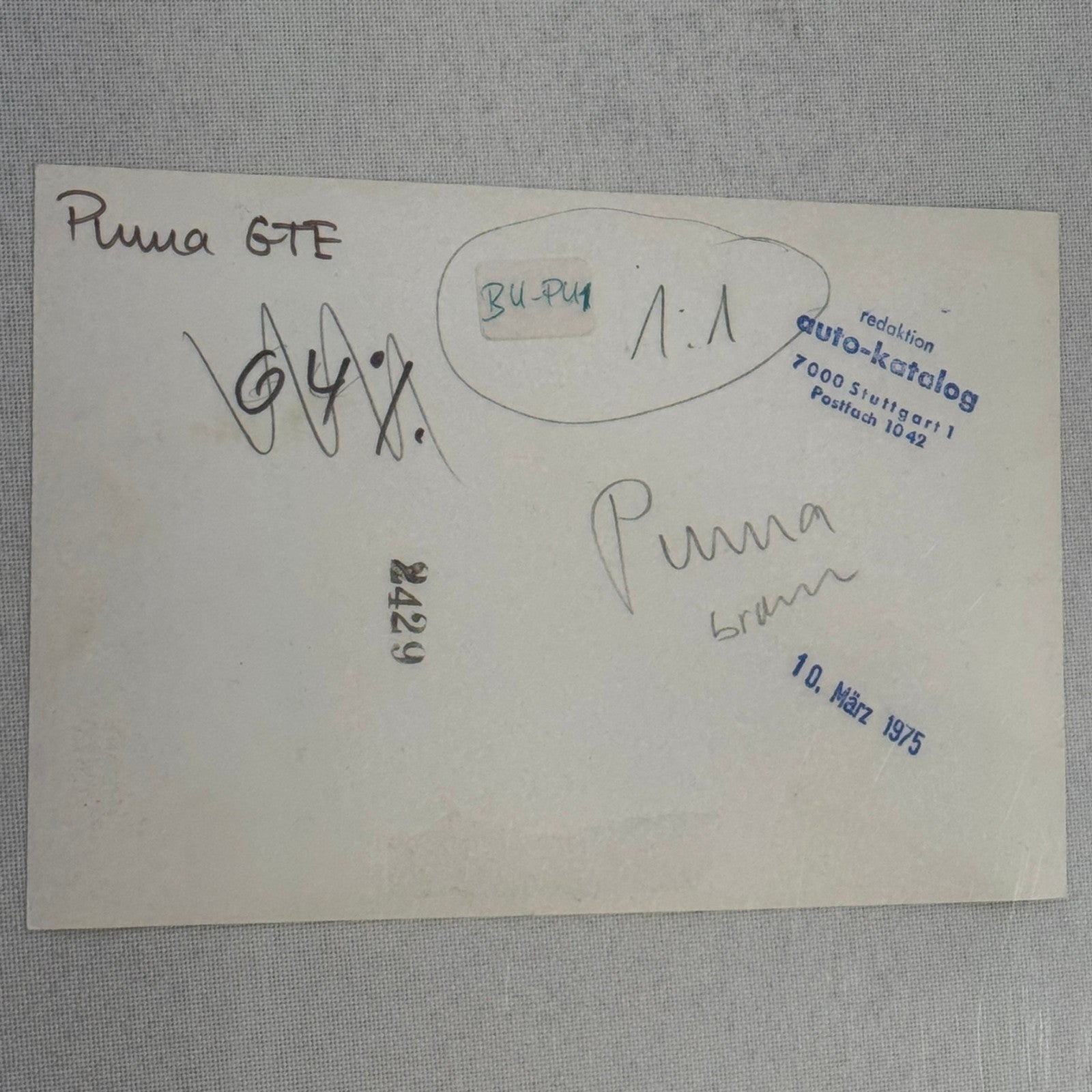 Puma GTE Kit Car Photo Photograph Print Volkswagen Based 1975