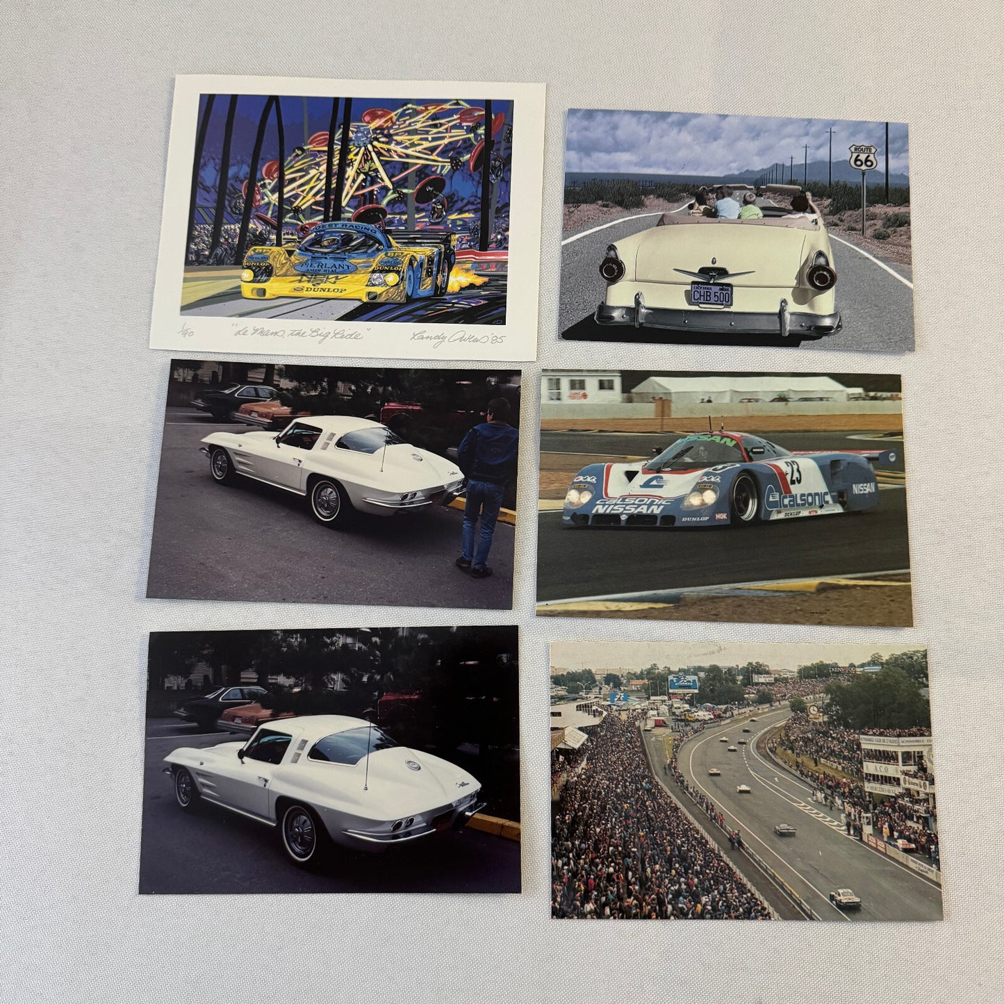 Vintage Transportation Photo and Postcard Lot 36X Car Train Airplane Porsche +