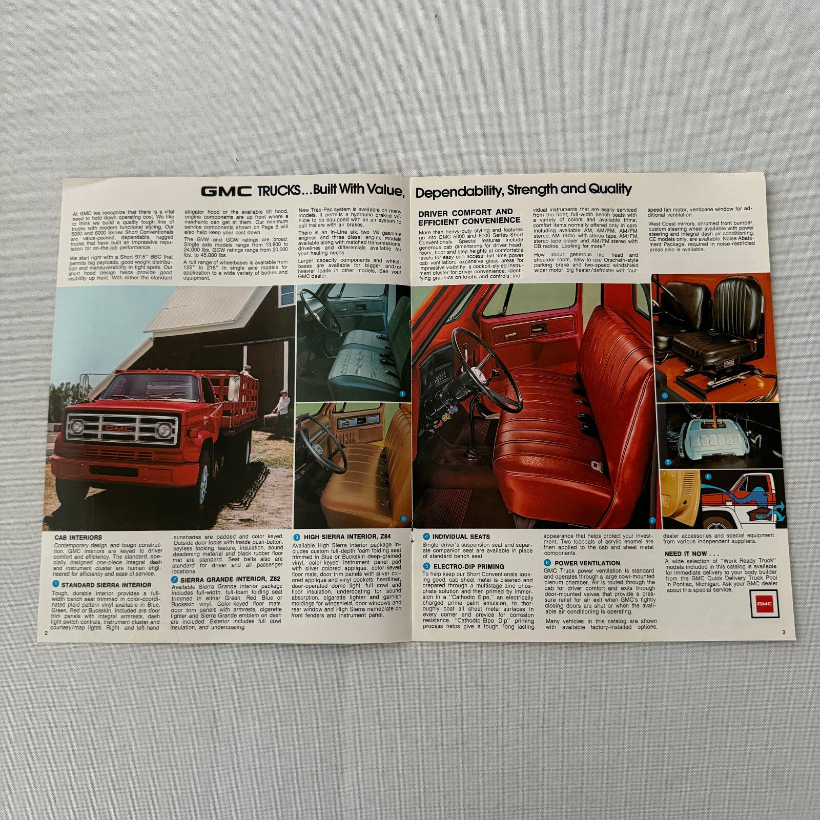 GMC 97.5 Conventional Series Truck Sales Brochure Catalog 5000 6000 Vintage