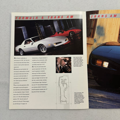 1991 Pontiac Firebird Car Sales Brochure Catalog Trans Am GTA TransAm Canadian