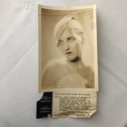 Press Photo Photograph Debutante 1933 Niece of Secretary of War Harry Woodring
