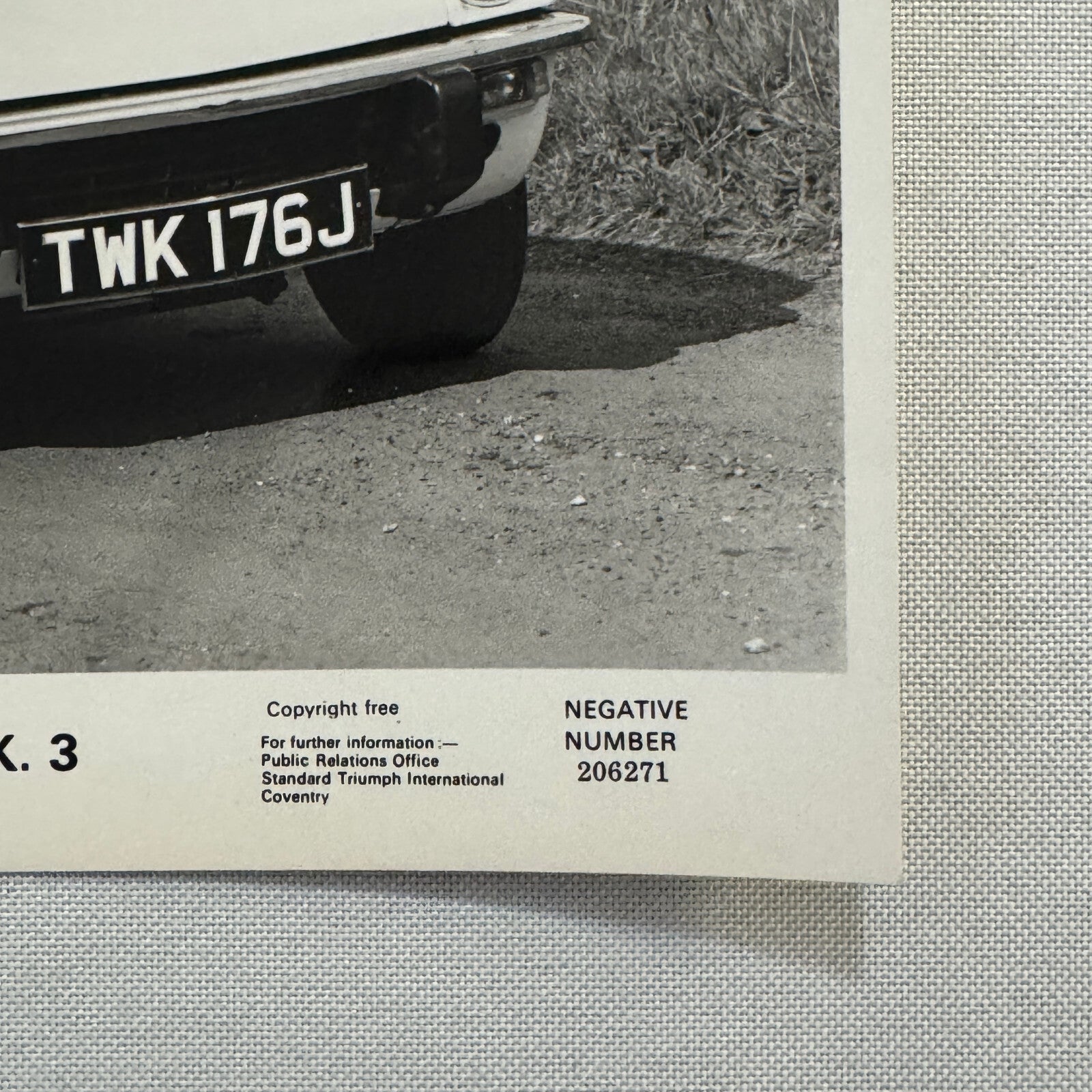 Triumph GT6 Mark 3 Car Factory Press Photo Photograph