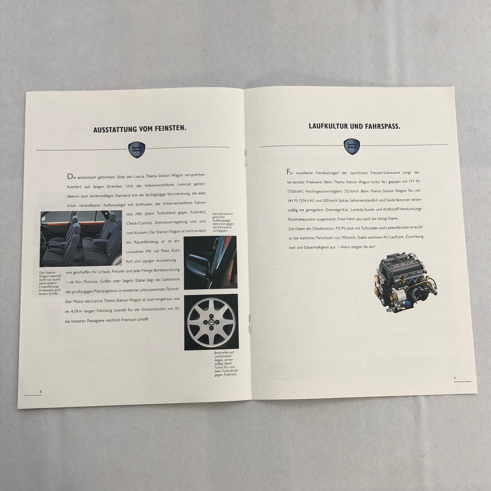 Lancia Thema Station Wagon Car Sales Brochure Catalog German