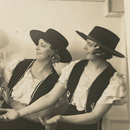 Circus Performers with Bicycle Real Photo Postcard Post Card RPPC