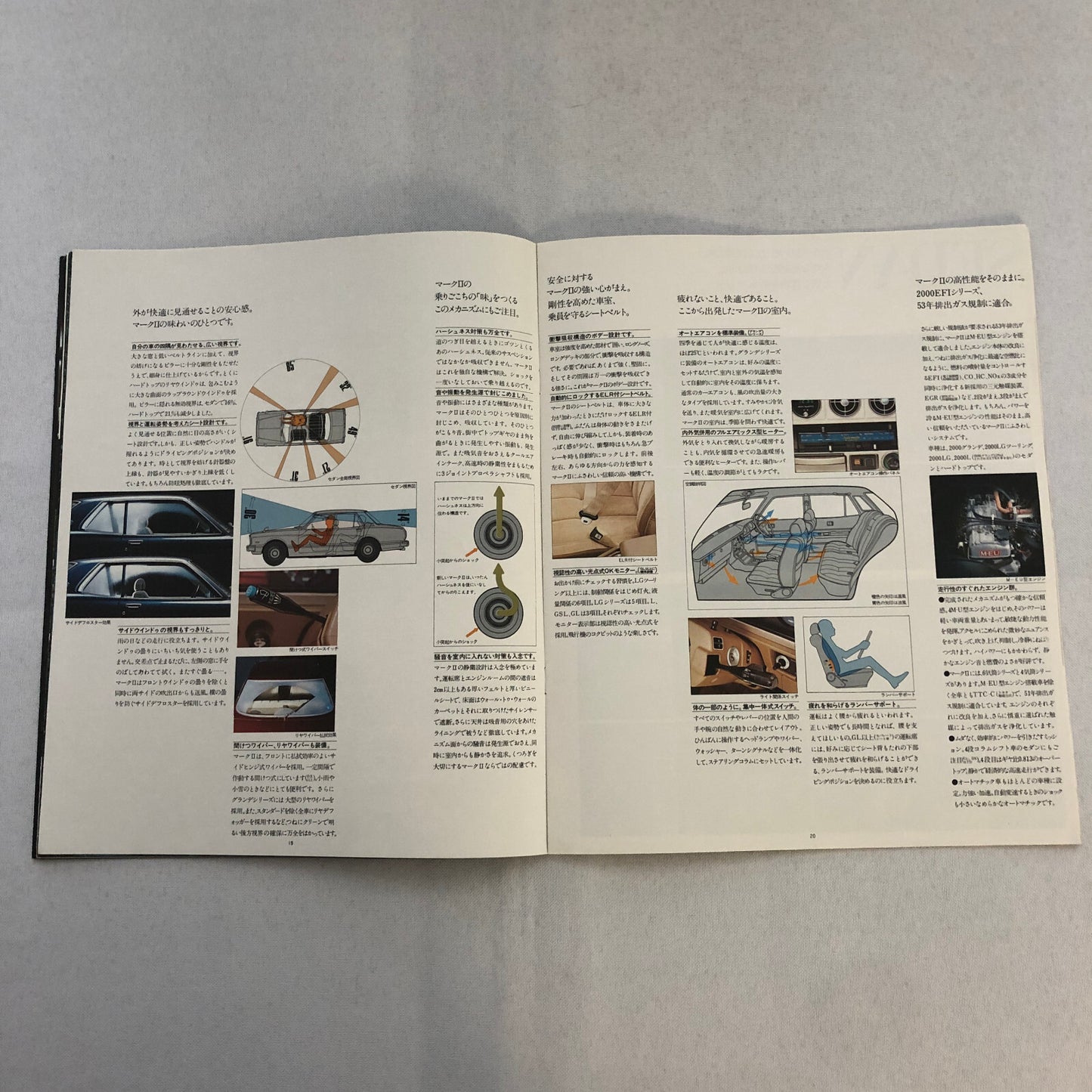 Toyota Mark II Car Sales Brochure Catalog Advertising Japanese Text JDM