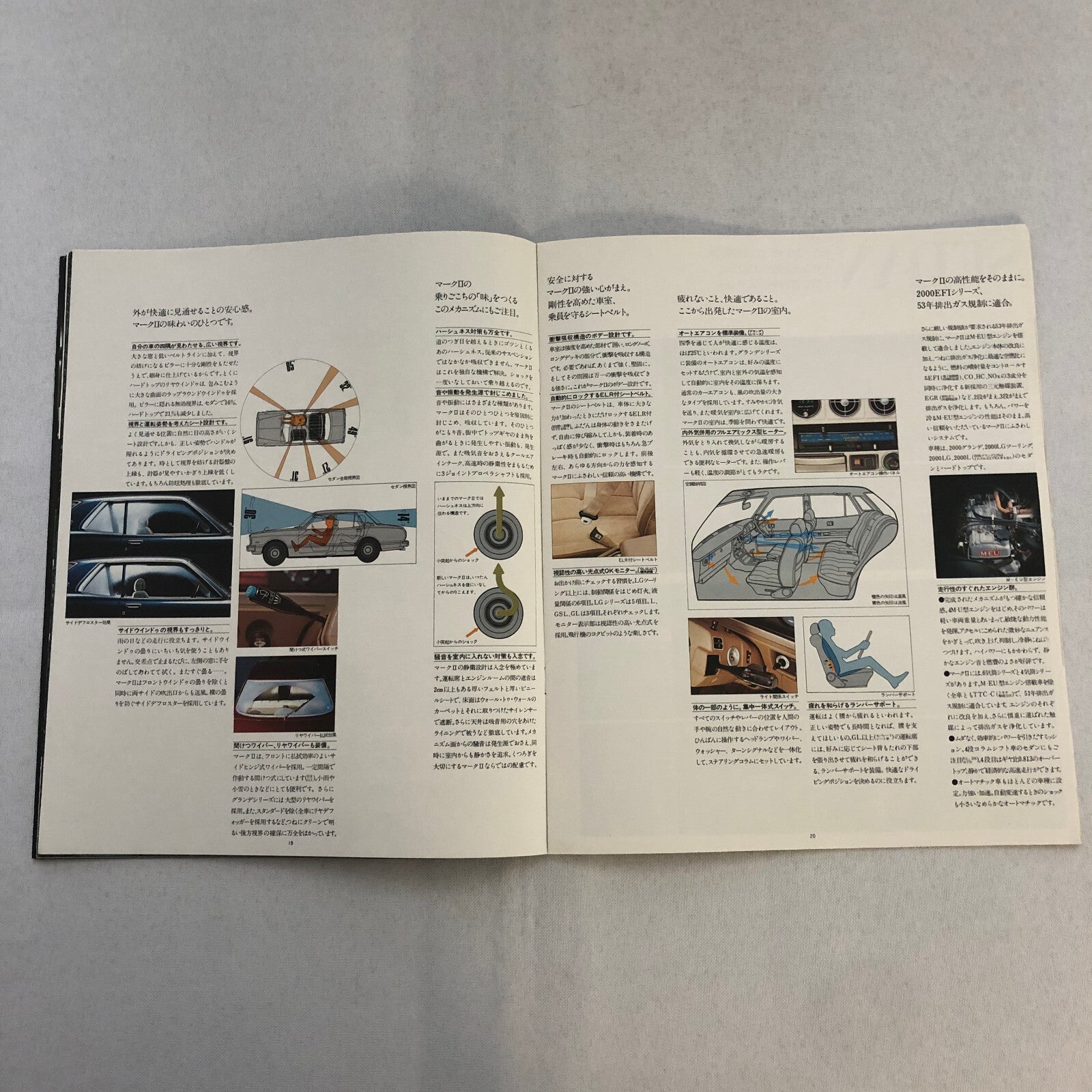 Toyota Mark II Car Sales Brochure Catalog Advertising Japanese Text JDM