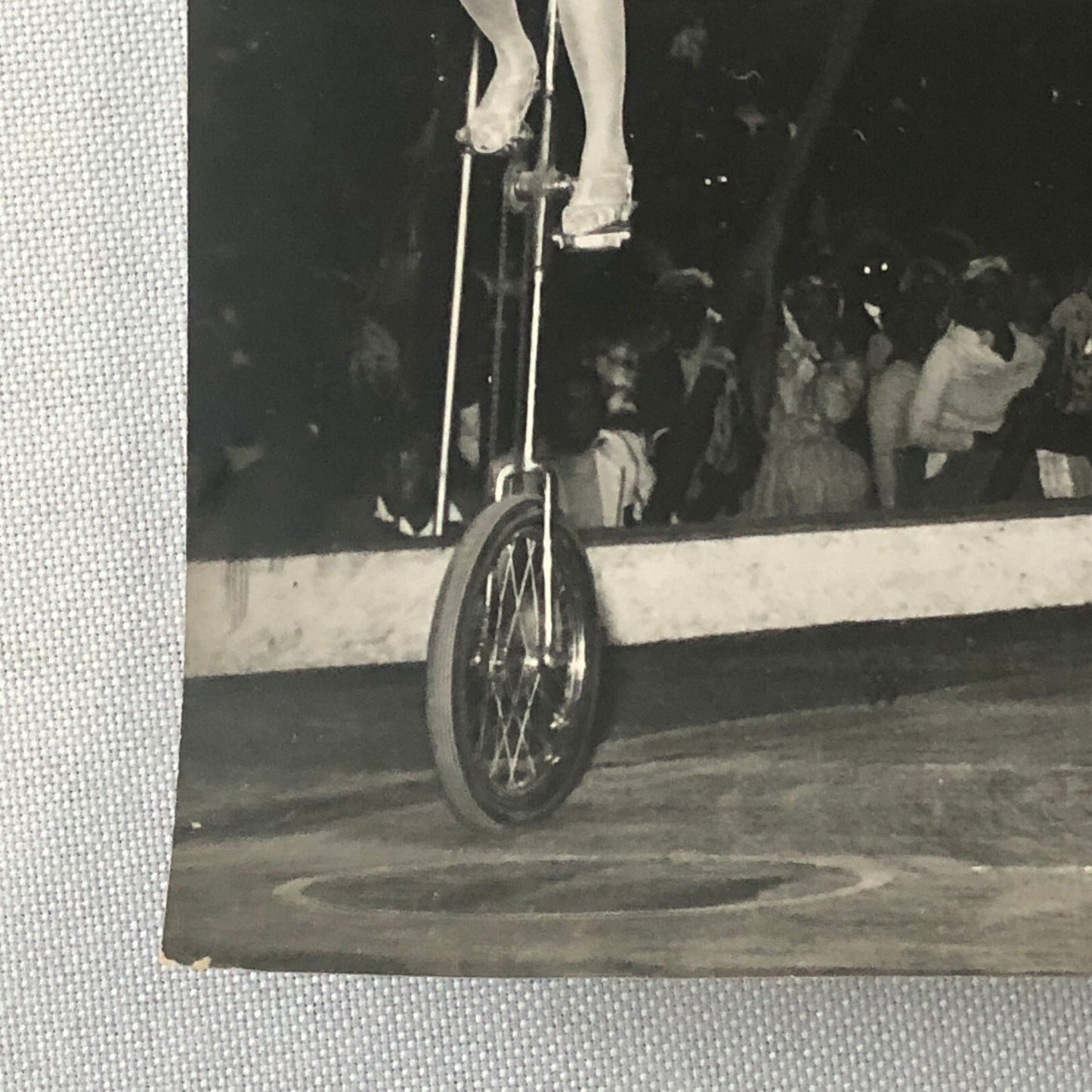 Circus Performer Balancing Act Unicycle Photo Photograph Vintage Marchita Troupe