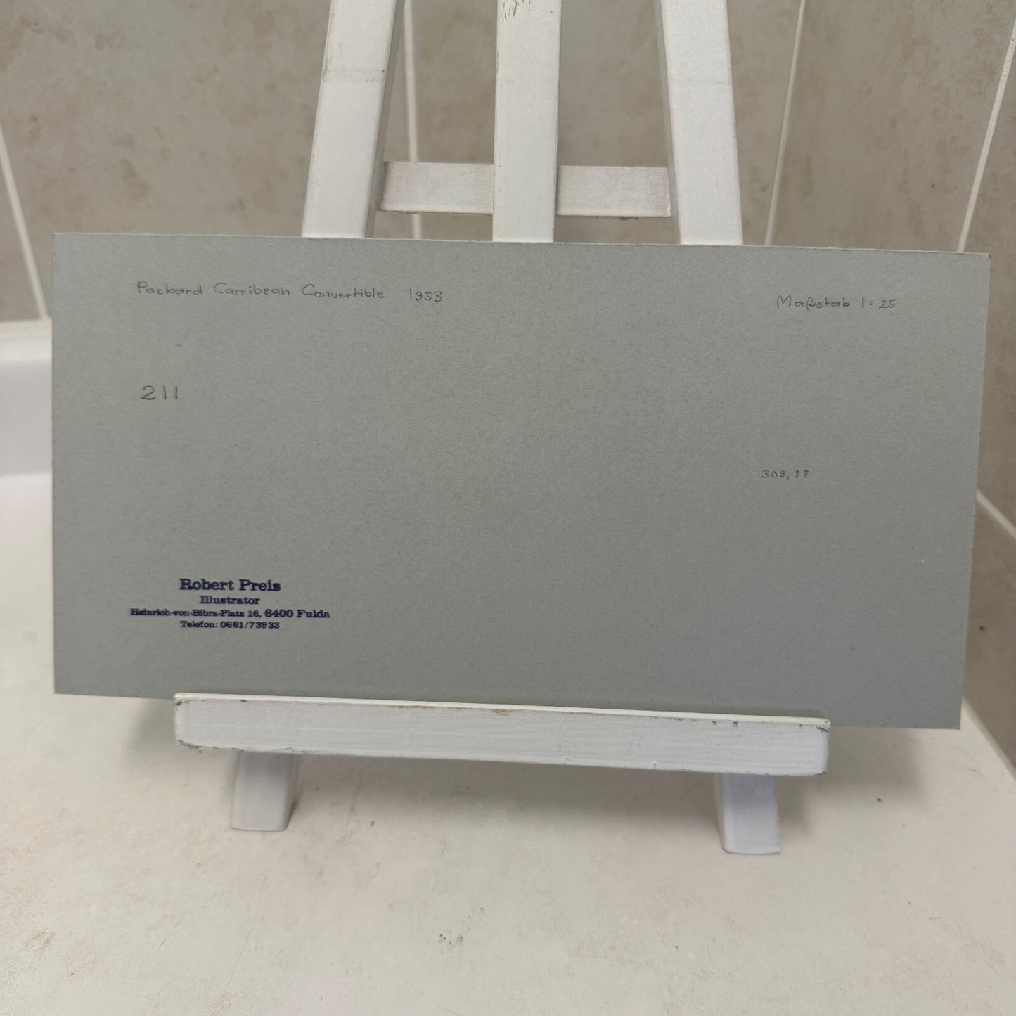 1953 Packard Caribbean Convertible Car Illustration Art Drawing Hand Drawn