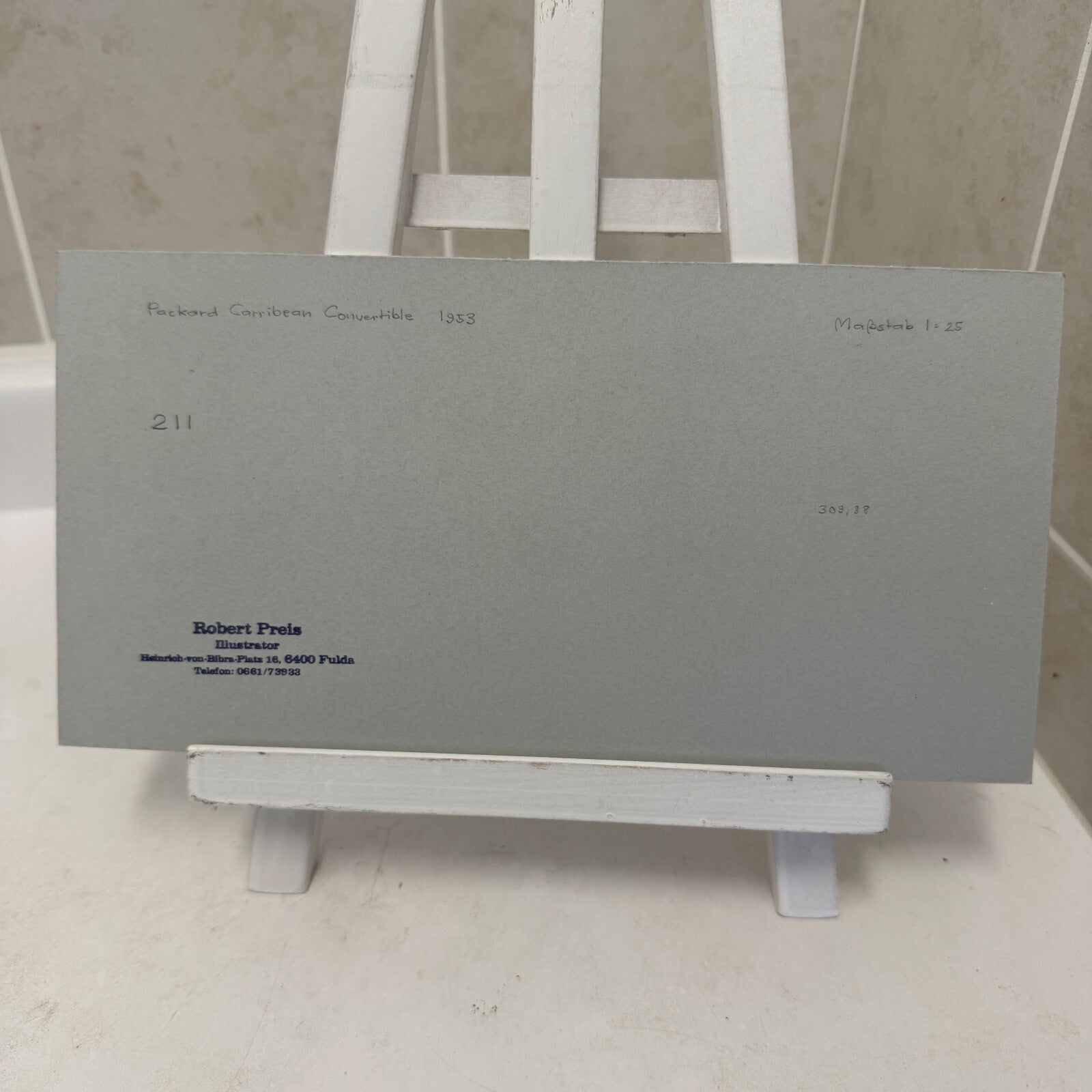 1953 Packard Caribbean Convertible Car Illustration Art Drawing Hand Drawn