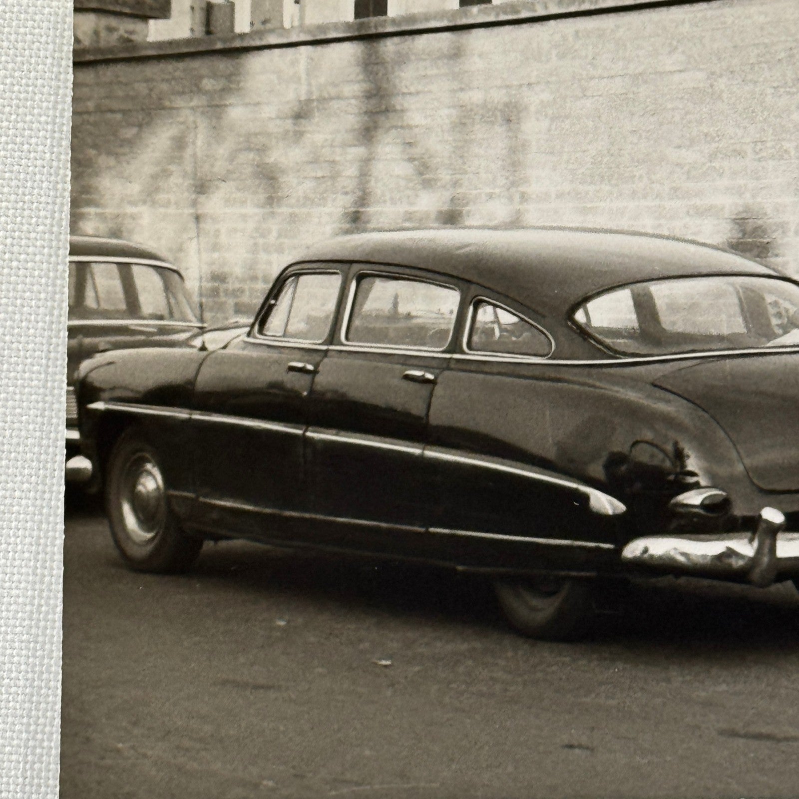 Vintage Car Automobile on Street Photo Photograph Print European Unidentified