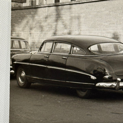 Vintage Car Automobile on Street Photo Photograph Print European Unidentified