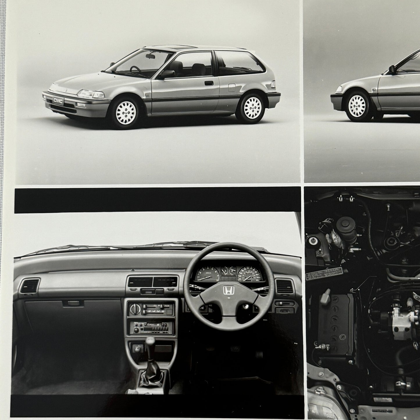 Honda Civic GL Hatchback Car Factory Press Photo Photograph European Market