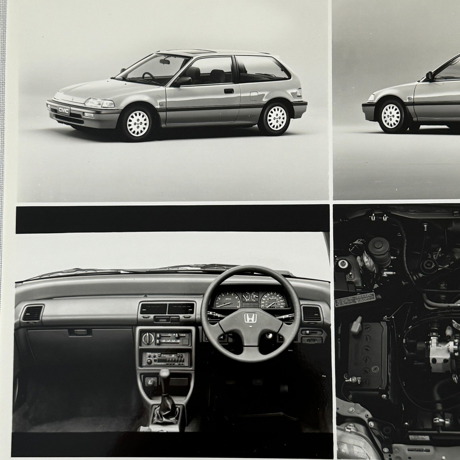 Honda Civic GL Hatchback Car Factory Press Photo Photograph European Market