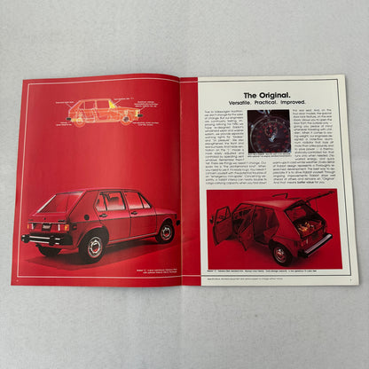1980 Volkswagen VW Rabbit Car Sales Brochure Catalog Coupe Sedan Convertible
