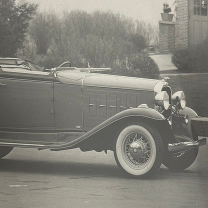 Vintage 1932 Oldsmobile 6 Cylinder Convertible Car Photo Photograph Modern Print