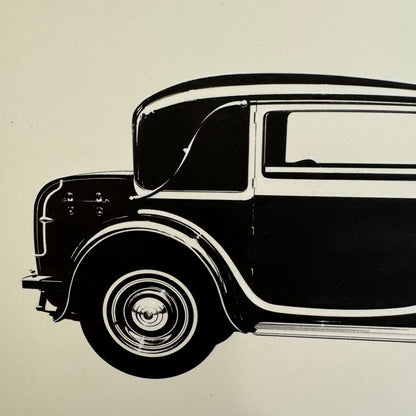 1932 Minerva Type 4000 Cabriolet Automobile Illustration Art Drawing Hand Drawn