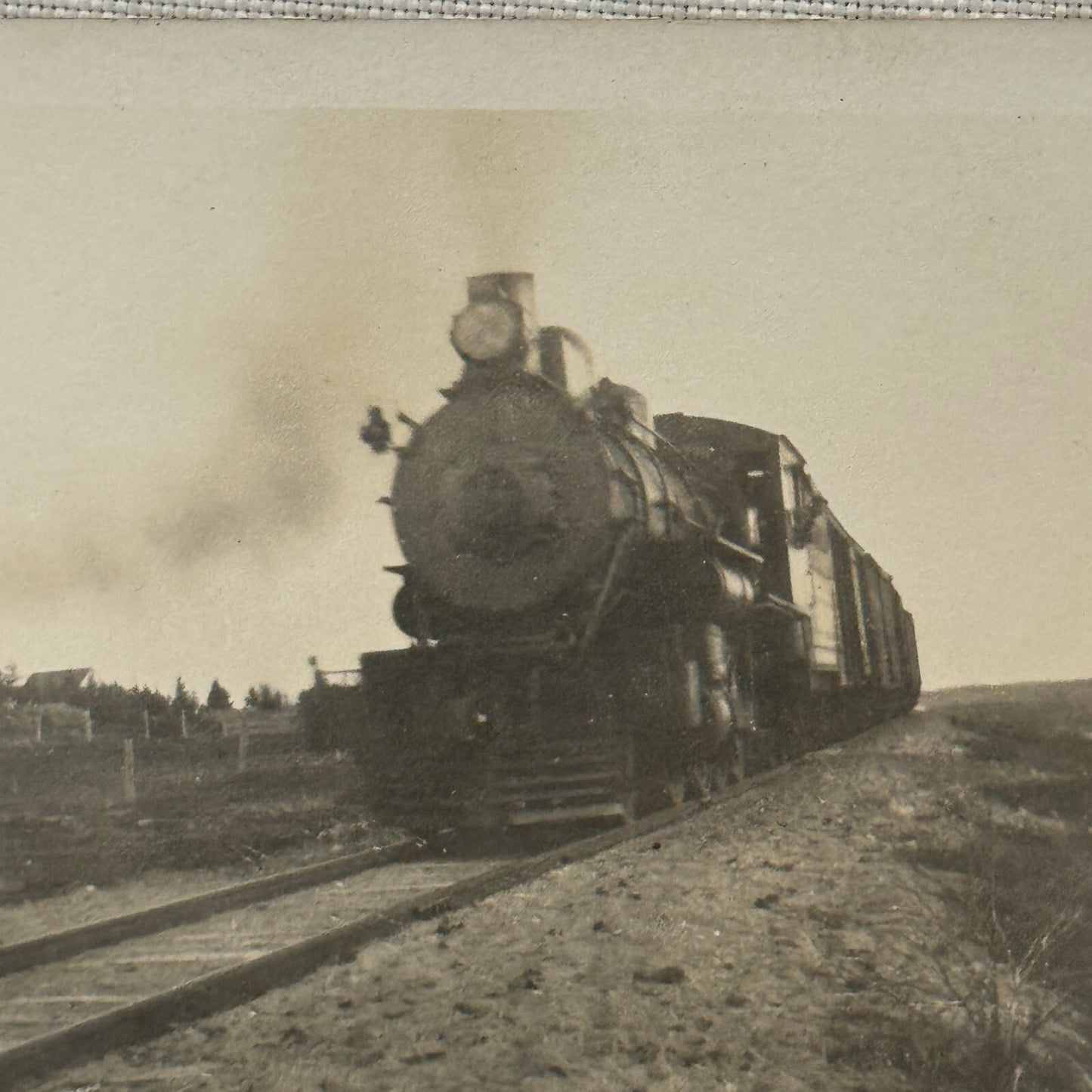Vintage Train Locomotive Photo Photograph Railway Rail Real Photo Postcard RPPC