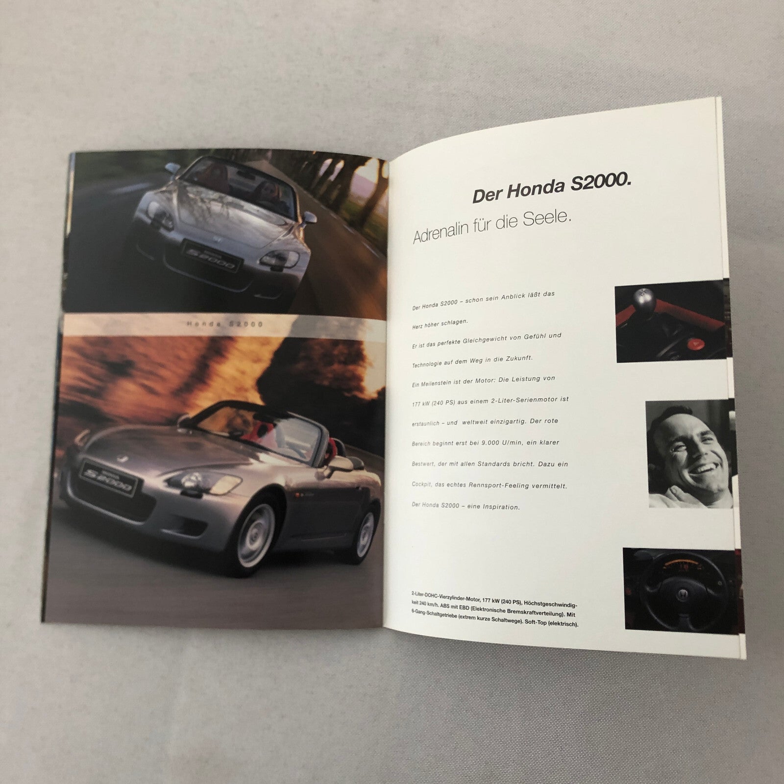 Honda Sales Brochure Catalog NSX S2000 Integra Type R Prelude Civic + GERMAN