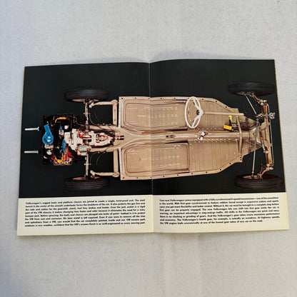 Volkswagen VW 1200 Beetle Bug Car Sales Brochure Catalog Advertising Vintage