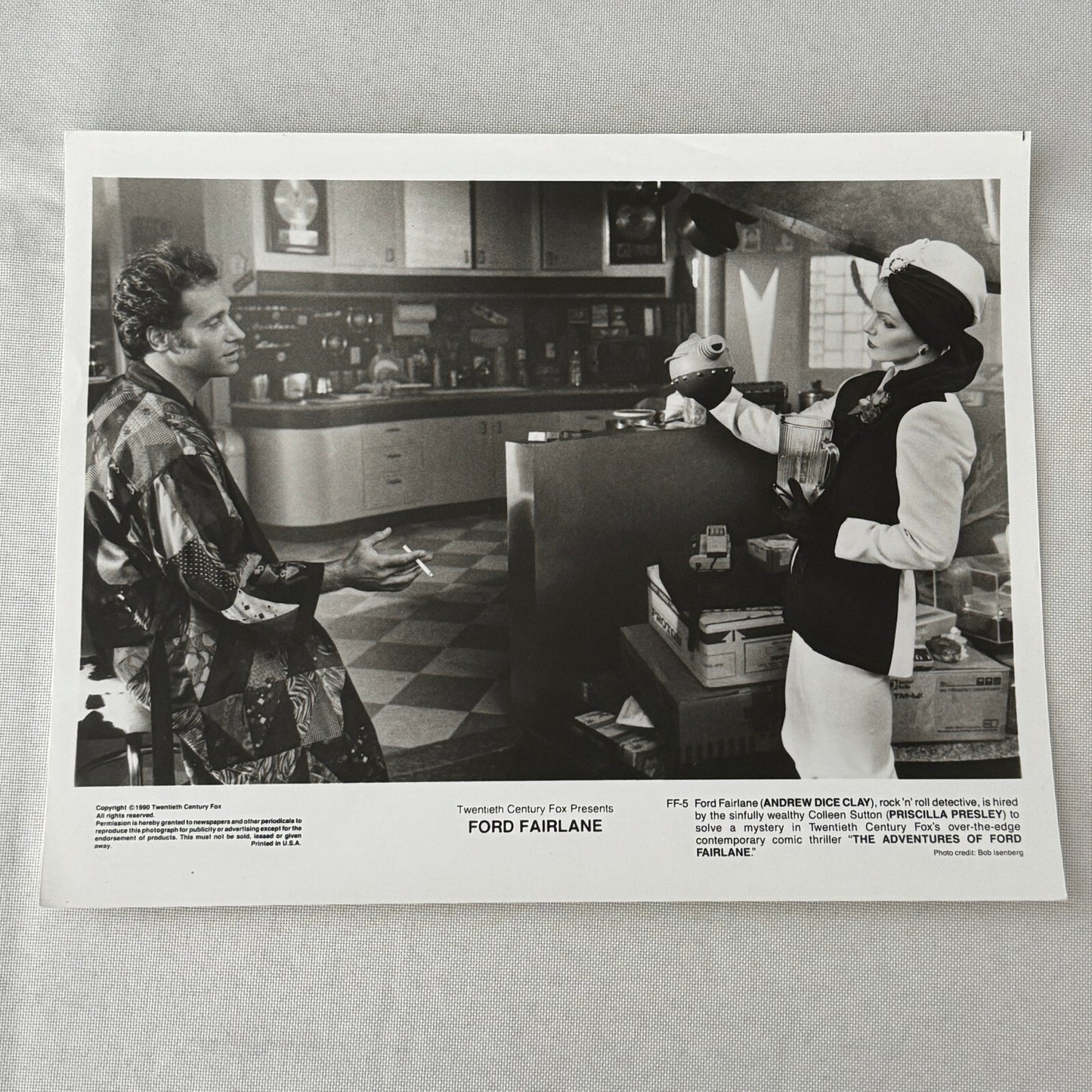 Andrew Dice Clay Priscilla Presley Ford Fairlane Movie Press Photo Photograph
