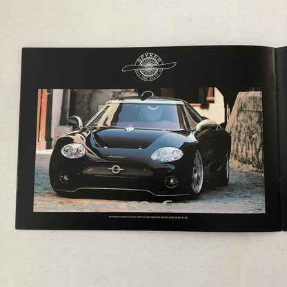 Spyker Car Sales Brochure Catalog C8 Spyder C8 Laviolette
