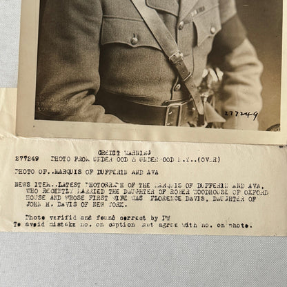 British Noble Marquis of Dufferin and Ava Underwood Press Photograph Photo