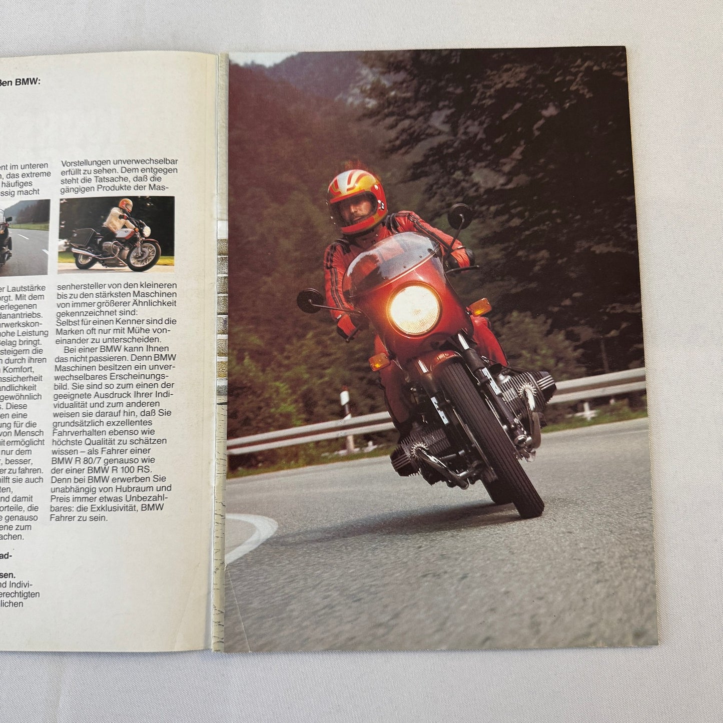 Vintage BMW Motorcycle Bike Brochure R100RS R100RT R100S R100T R80/7 GERMAN