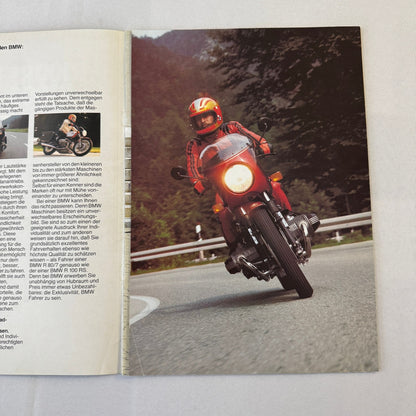 Vintage BMW Motorcycle Bike Brochure R100RS R100RT R100S R100T R80/7 GERMAN