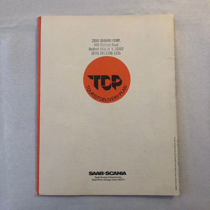 Vintage Saab Tourist Delivery Program Sales Brochure Catalog 99 EMS Turbo +
