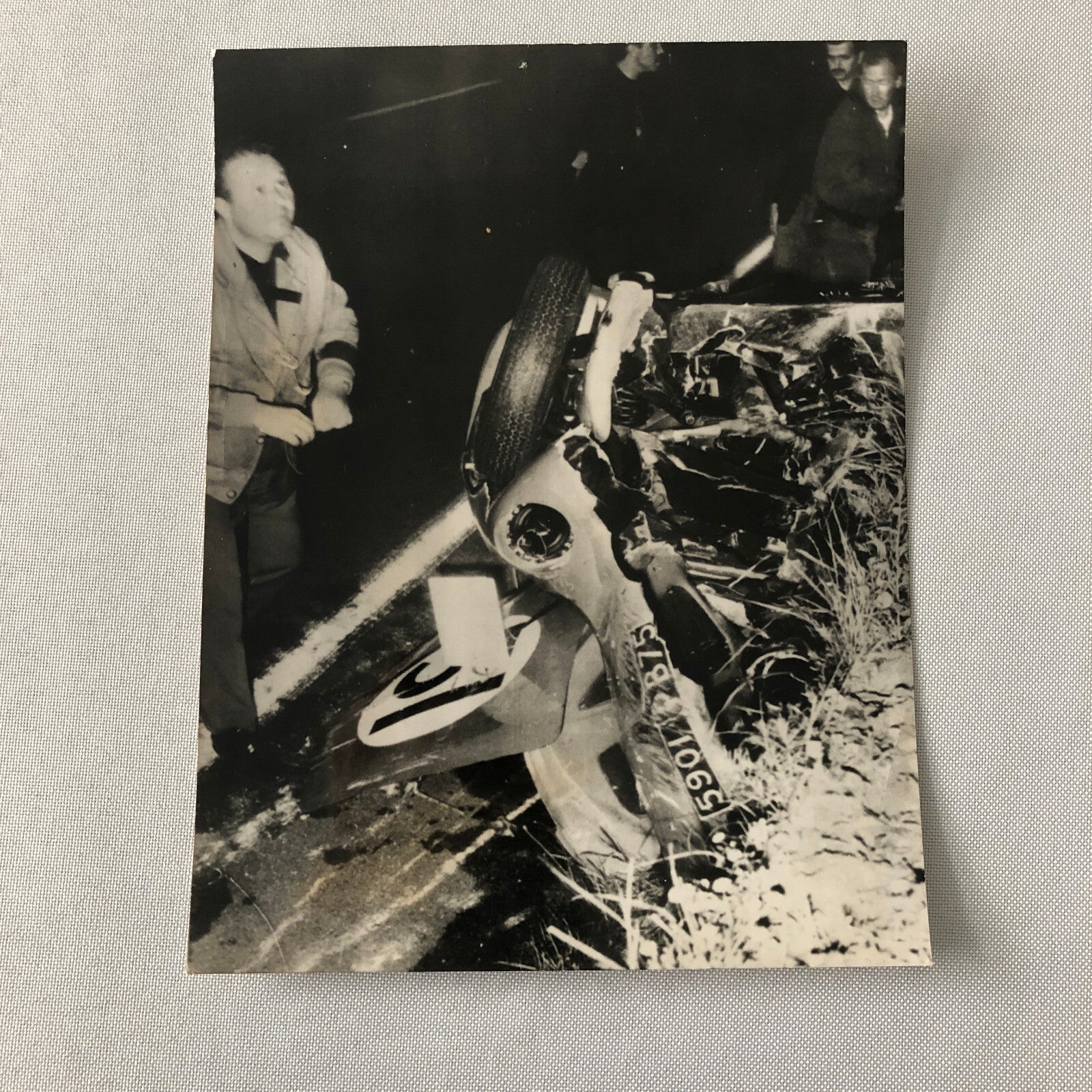 1964 24 Hours of LeMans Press Photo Photograph Renault Alpine Crash Orsini 