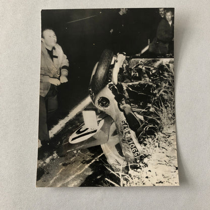 1964 24 Hours of LeMans Press Photo Photograph Renault Alpine Crash Orsini 