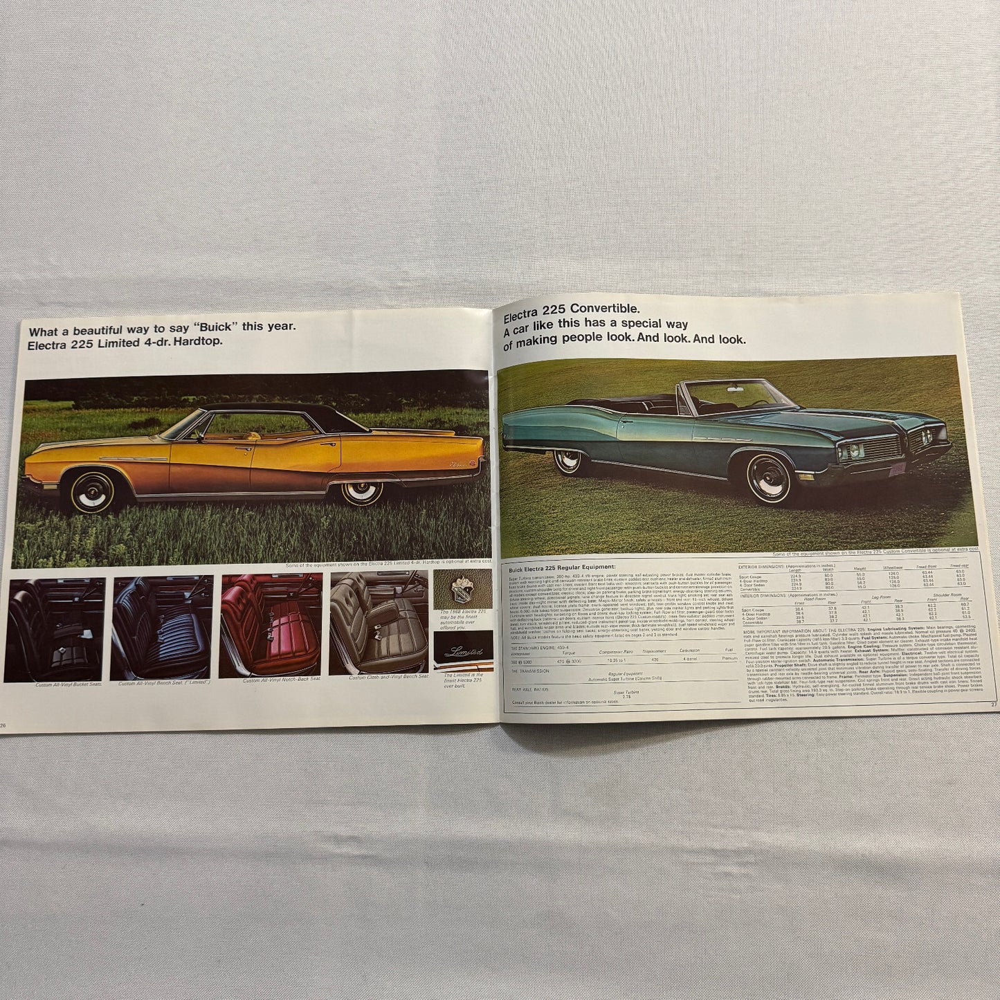 1968 Buick Sales Brochure Catalog GS400 GS350 Skylark Wildcat Electra Riviera +
