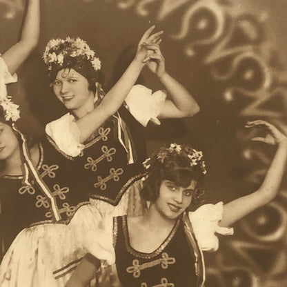 Dobo Ballet Dance Troupe Real Photo Postcard RPPC Post Card Dancers