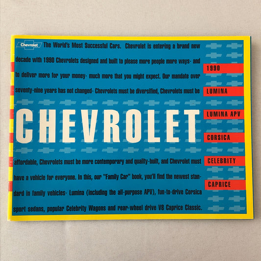 1990 Chevrolet Sales Brochure Lumina APV Van Corsica Celebrity Wagon Caprice +