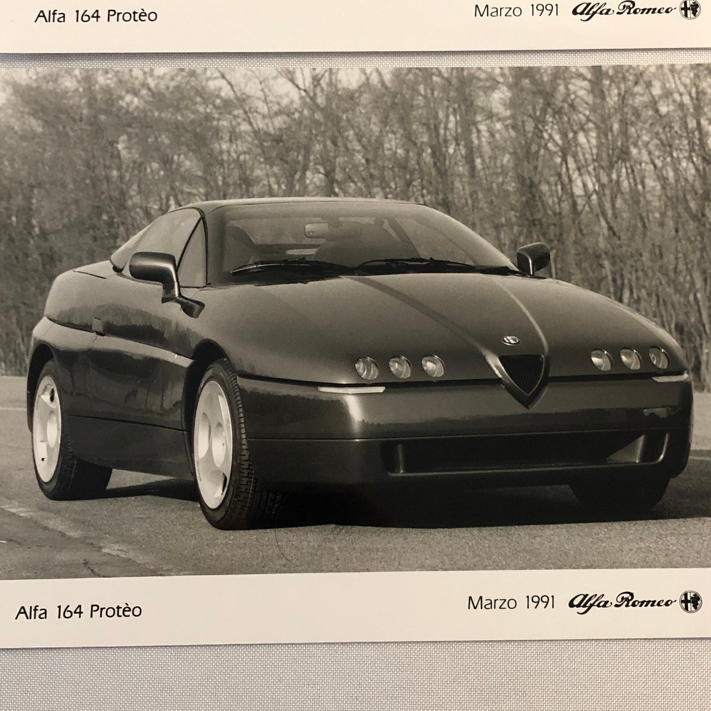 1991 Alfa Romeo 164 Proteo Concept Car Automobile Photo Photograph Lot of 2