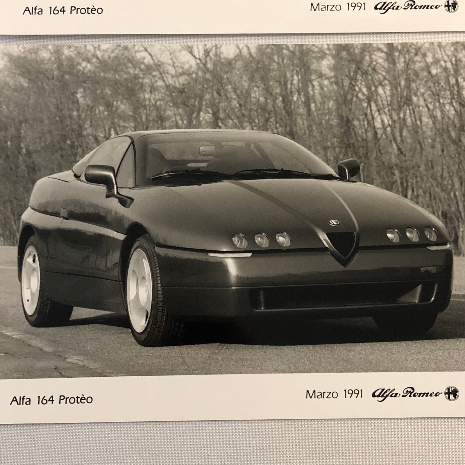 1991 Alfa Romeo 164 Proteo Concept Car Automobile Photo Photograph Lot of 2