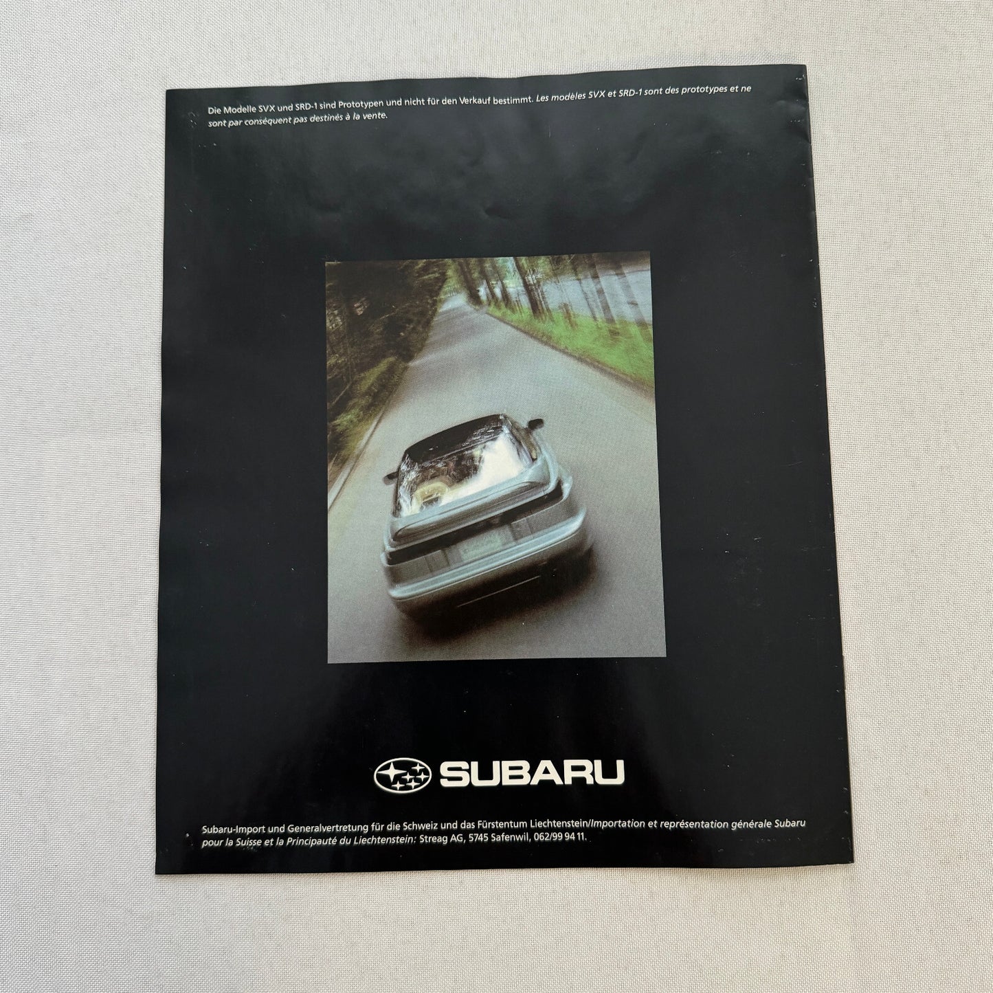1990 Subaru Car Sales Brochure Catalog SVX Legacy SRD Concept Car GERMAN FRENCH