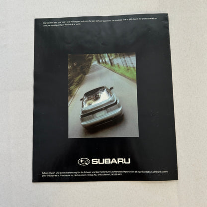 1990 Subaru Car Sales Brochure Catalog SVX Legacy SRD Concept Car GERMAN FRENCH