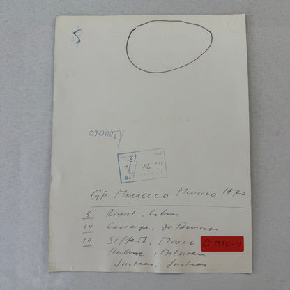 1970 Monaco Grand Prix Racing Photo Photograph Jochen Rindt Jo Siffert