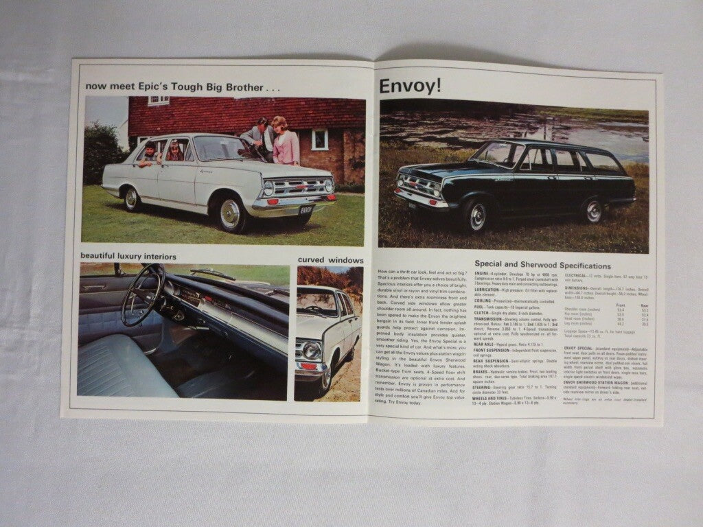 1960s General Motors of Canada Epic & Envoy Sales Brochure Advertising 