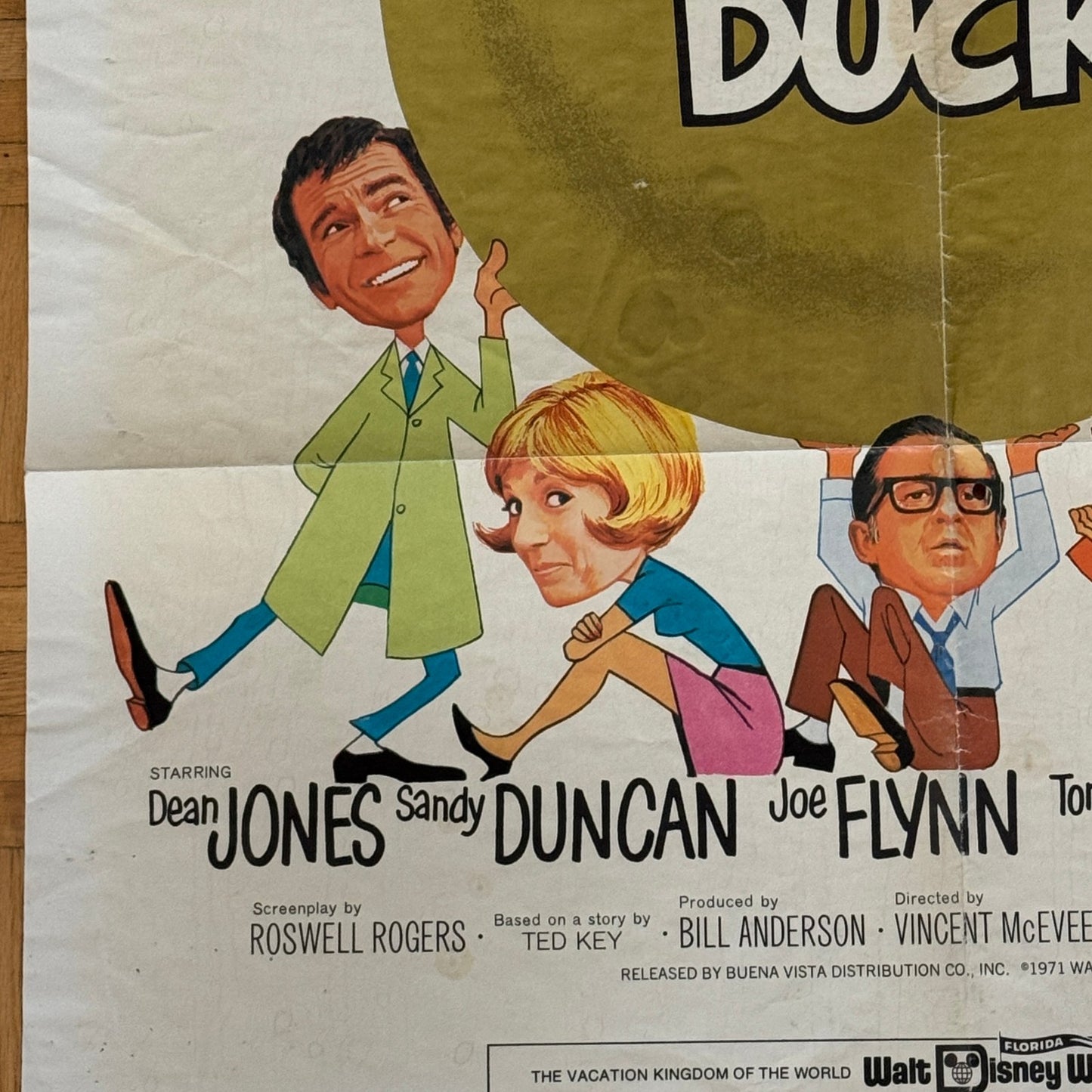 Vintage Disney Movie Poster $1,000,000 Duck Walt Disney Film Million Dollar Duck
