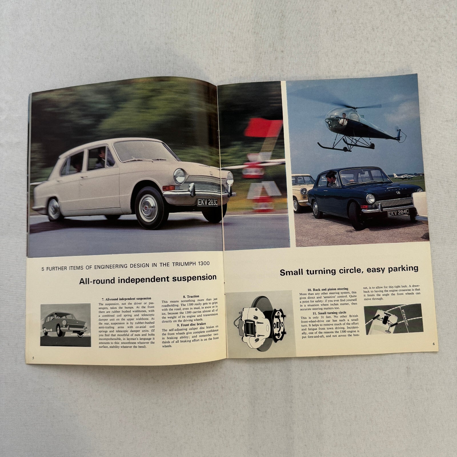 Triumph 1300 Car Sales Brochure Catalog Vintage Advertising