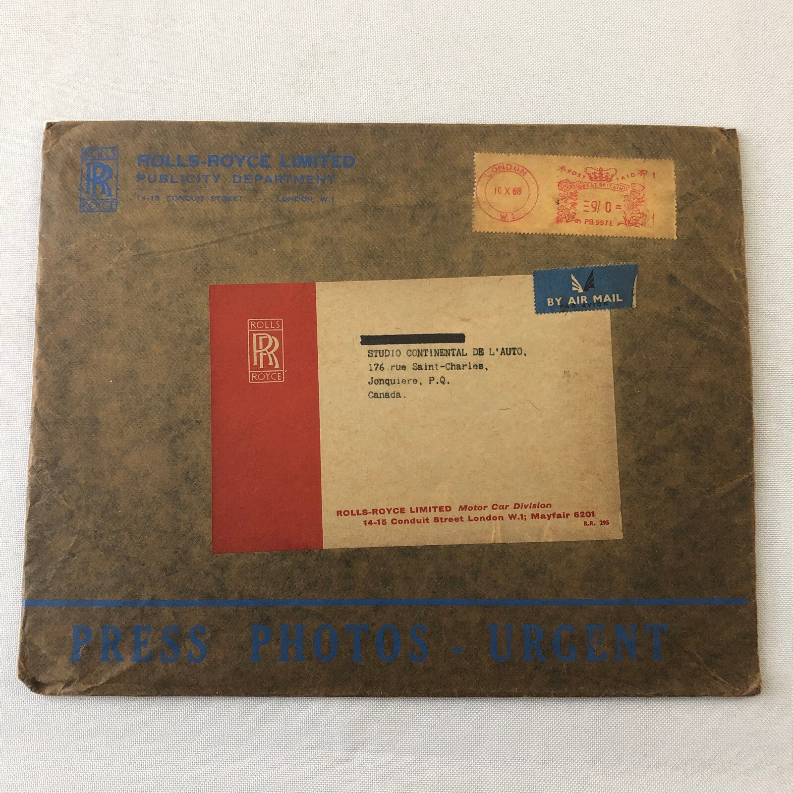 Rolls Royce Bentley Press Kit Silver Shadow Bentley T Series Phantom 1968 1969