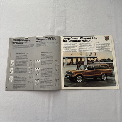 1985 Jeep Sales Brochure Catalog Grand Wagoneer Cherokee Chief CJ Renegade +