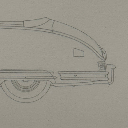 1948 Packard Custom Eight Convertible Car Illustration Art Drawing Hand Drawn