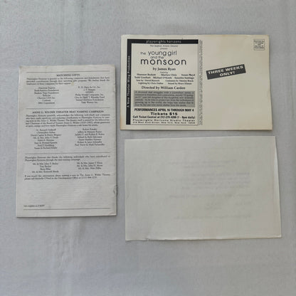 The Young Girl and the Monsoon Cast Signed Program Playbill 5x Signatures