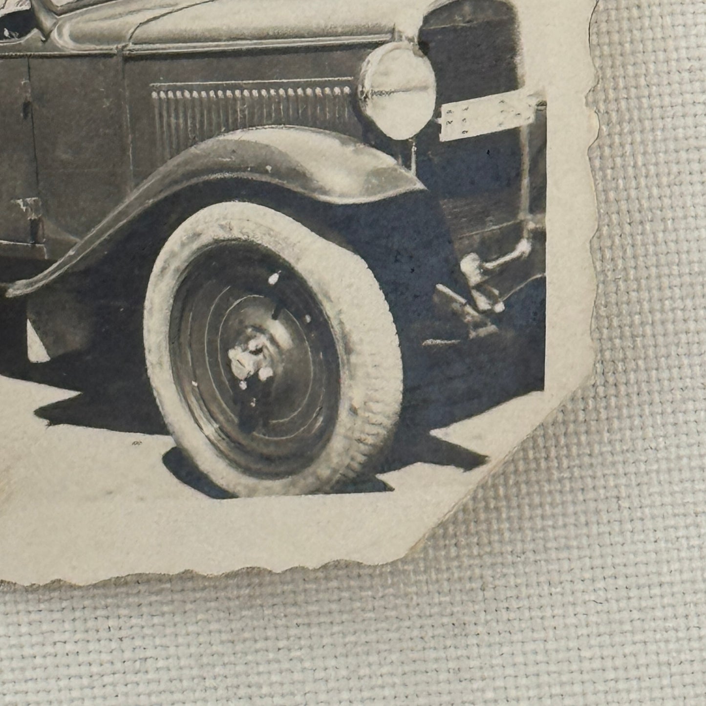Vintage Photo Photograph Print Early Car Automobile Motorcycle People