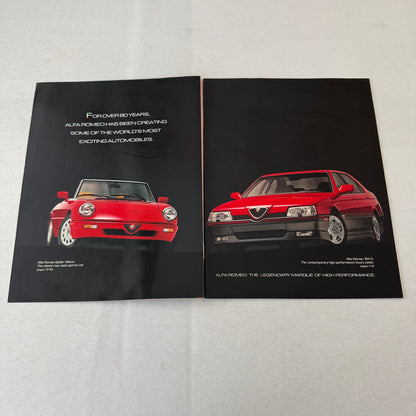 Alfa Romeo 164 and Spider Car Sales Brochure Catalog 1990 1991