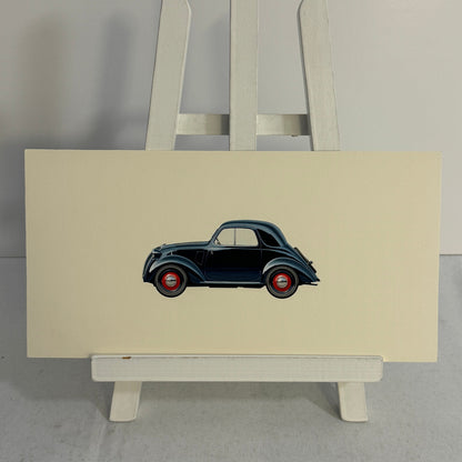 1936 Fiat 500 Topolino Car Illustration Art Drawing Hand Drawn Vintage